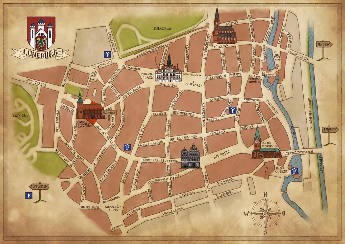 Grafik: ALA e.V. Der historische Christmarkt des Arbeitskreis Lüneburger Altstadt e.V. findet alljährlich rund um die Michaeliskirche statt.